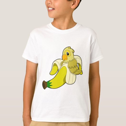 T-shirt Perroquet avec banane (Devant)
