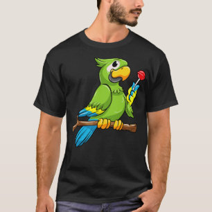 T-shirt Perroquet avec bec jaune et Lollipop