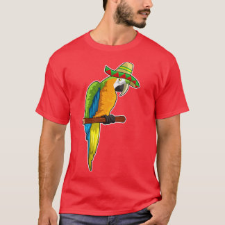 T-shirt Perroquet avec casquette de paille