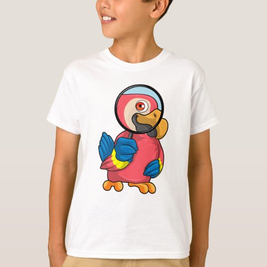 T-shirt Perroquet avec loupe (Devant)