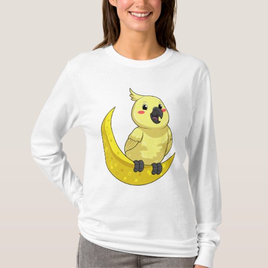 T-shirt Perroquet avec lune (Devant)