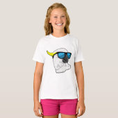 T-shirt Perroquet avec lunettes de soleil (Devant entier)