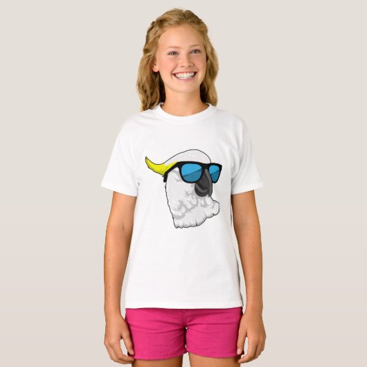T-shirt Perroquet avec lunettes de soleil (Devant entier)
