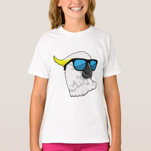 T-shirt Perroquet avec lunettes de soleil (Devant)