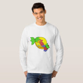 T-shirt Perroquet avec noix de coco (Devant entier)