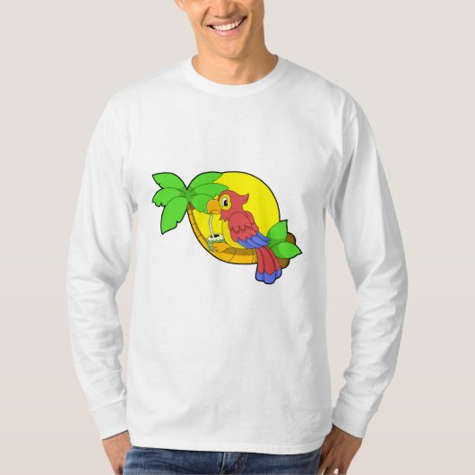 T-shirt Perroquet avec noix de coco (Devant)
