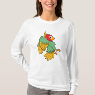 T-shirt Perroquet avec tête rouge