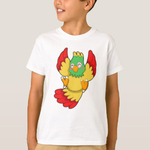 T-shirt Perroquet avec tête verte
