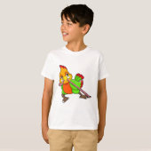 T-shirt Perroquet avec ver (Devant entier)
