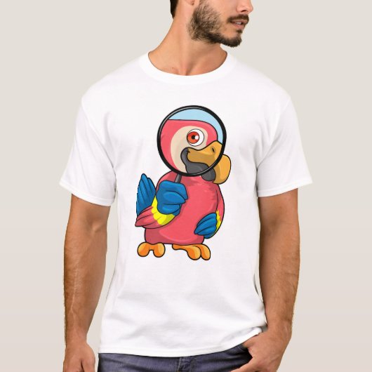 T-shirt Perroquet avec verre de nivellement (Devant)
