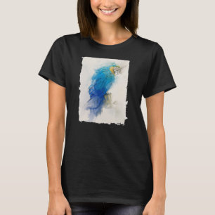 T-shirt Perroquet bleu et jaune Macaw No 3 Portrait animal