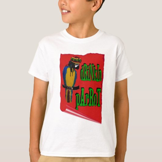 T-shirt Perroquet buveur (Devant)