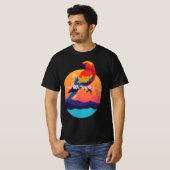 T-shirt Perroquet coloré - Design d'art ornithologique tro (Devant entier)