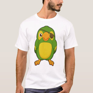 T-shirt Perroquet comme pirate avec Eyepatch