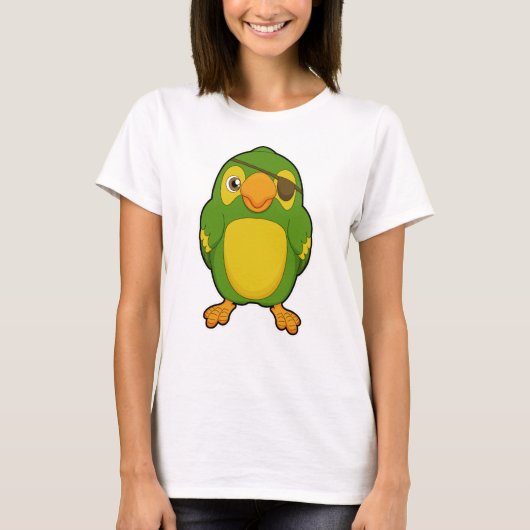 T-shirt Perroquet comme pirate avec Eyepatch (Devant)
