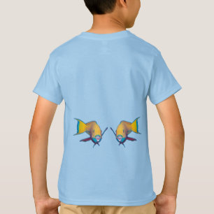 T-shirt Perroquet - Dessin abstrait - Découpé de la photo