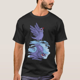 T-shirt Perroquet & Dragon Réflexion I Violet Indian Ringn