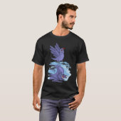 T-shirt Perroquet & Dragon Réflexion I Violet Indian Ringn (Devant entier)