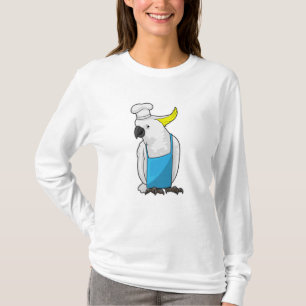 T-shirt Perroquet en chef avec chapeau de cuisine