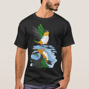 T-shirt Perroquet et dragon Réflexion I Caique à tête noir