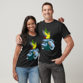 T-shirt Perroquet et dragon Réflexion I Jaune Côté Vert Ch (Unisexe)