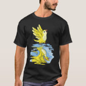 T-shirt Perroquet et dragon Réflexion I Jaune Lutino Monk  (Devant)