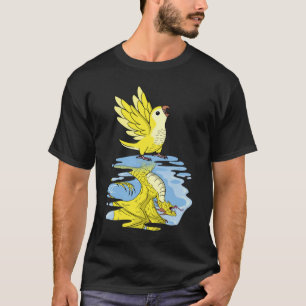 T-shirt Perroquet et dragon Réflexion I Jaune Lutino Monk 
