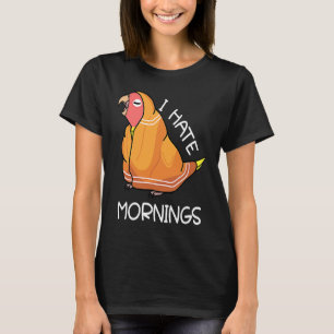 T-shirt Perroquet fatigué déteste les matins Je suis un Lo