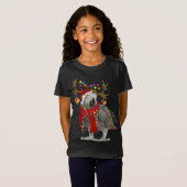 T-Shirt Perroquet gris africain Superbe renne Noël Tr (Devant entier)
