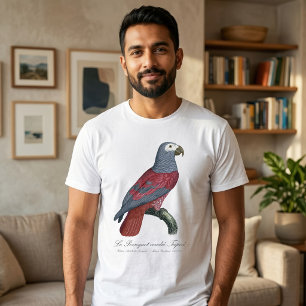 T-shirt Perroquet Gris d'Afrique Facteur Rouge Psittacus E