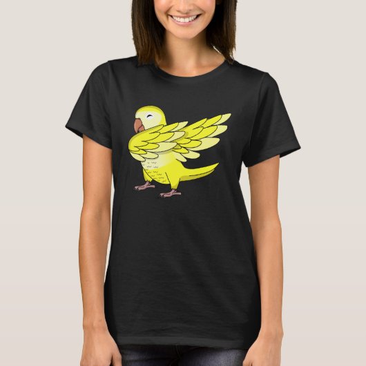 T-shirt Perroquet I Jaune Lutino Monk Parakeet Quak (Devant)