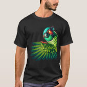 T-shirt Perroquet Indien Ringneck Avec Lunettes De Soleil (Devant)