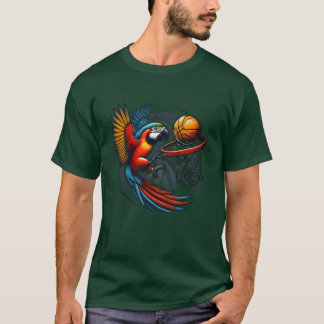 T-shirt Perroquet jouant au basket-ball Hobby Sports Oisea