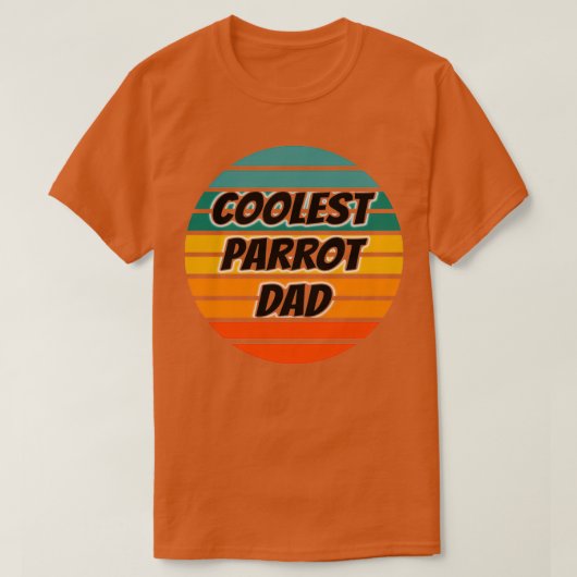 T-shirt Perroquet le plus frais papa (Design devant)