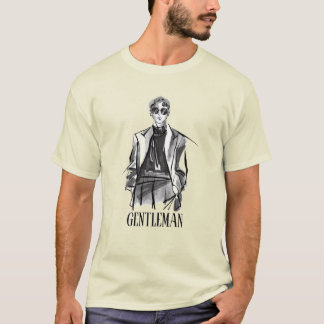 T-shirt perroquet léger avec design gentleman