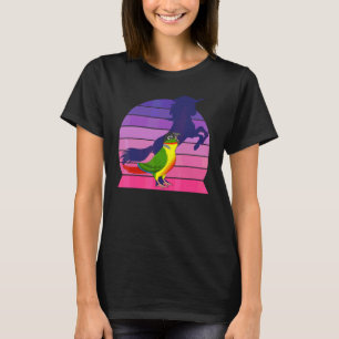 T-shirt Perroquet Licorne I Cris jaune sur le côté Vert ch