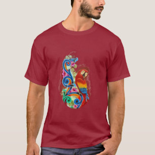 T-shirt perroquet lumineux