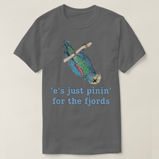 T-shirt Perroquet mort juste Pininx27 pour les Fjords (Design devant)