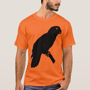 T-shirt Perroquet noir sur la perche