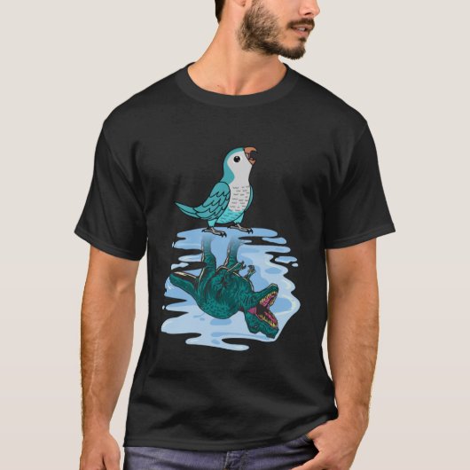 T-shirt Perroquet & Rex Reflection I Perruche Blue Monk Sé (Devant)