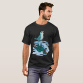 T-shirt Perroquet & Rex Reflection I Perruche Blue Monk Sé (Devant entier)
