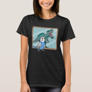 T-shirt Perroquet & Rex réflexion I Blue Budgie perruche o