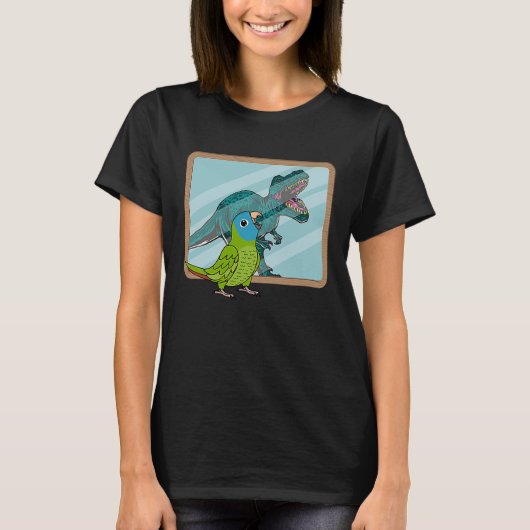 T-shirt Perroquet & Rex Réflexion I Conure couronné bleu (Devant)