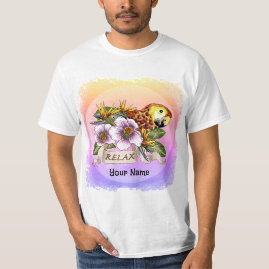 T-shirt Perroquet se détend (Devant)
