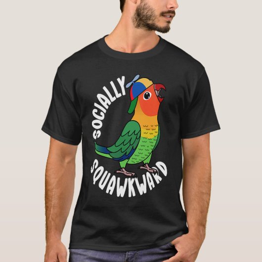 T-shirt Perroquet socialement squawkward I Fischers Lovebi (Devant)