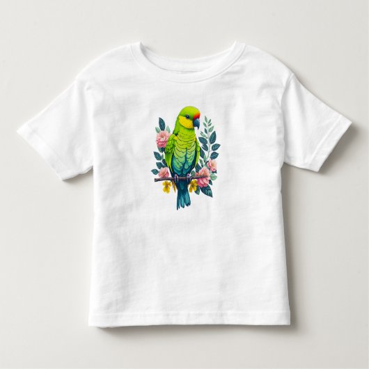 t-shirt perroquet vert (Devant)
