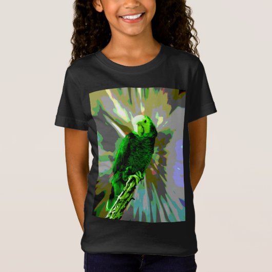 T-Shirt Perroquet vert 6537 (Devant)
