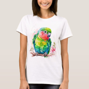 T-shirt Perroquet vert - Bébé mignon oiseau