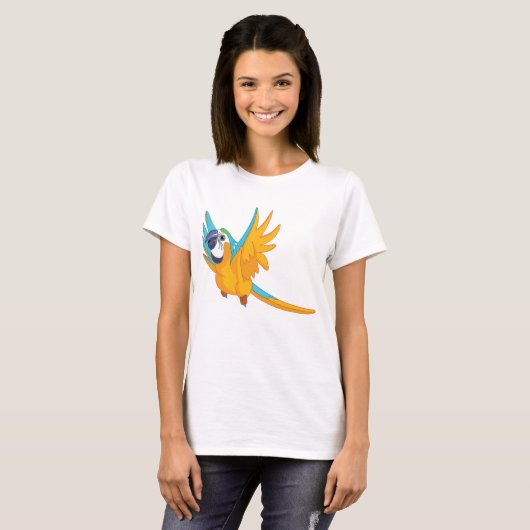 T-shirt perroquet volant (Devant entier)