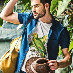 T-shirt Perroquets d'Amazona - oiseaux vintages
